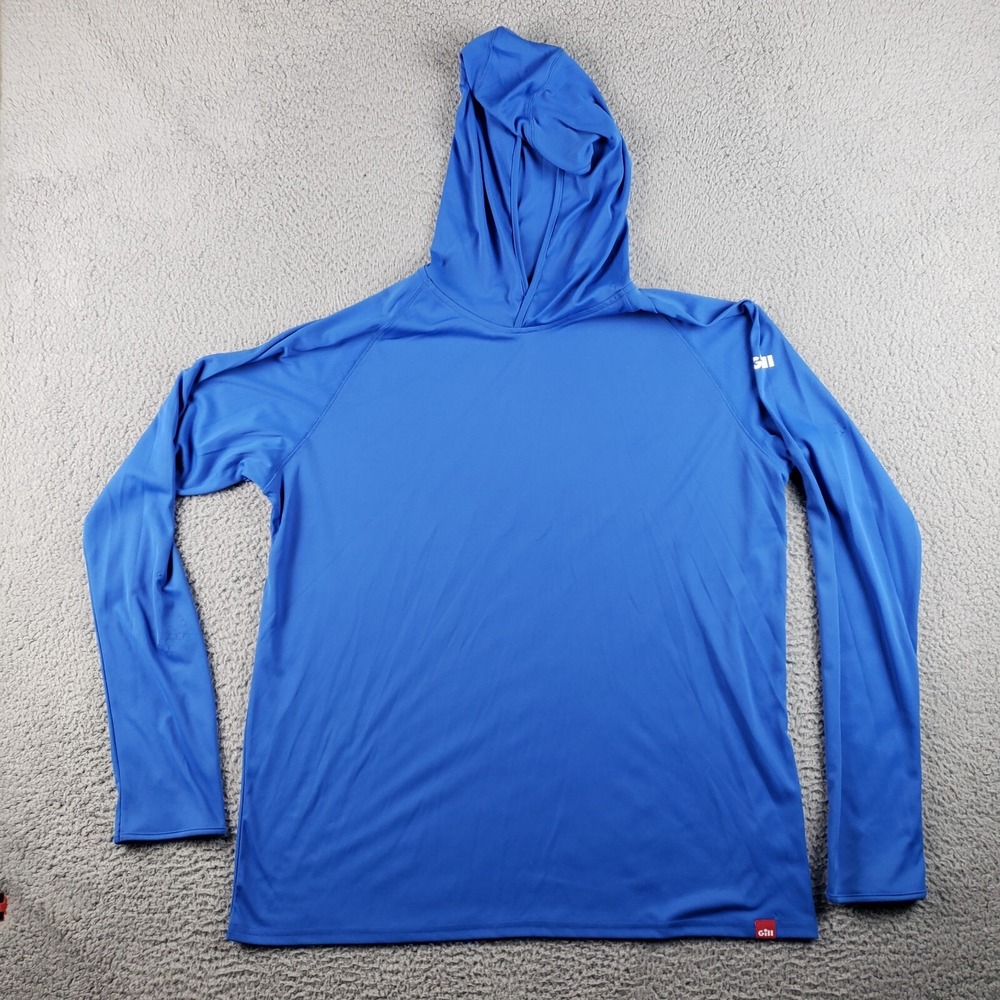 Gill Hoodie Men 2XL Blue Technical Pullover Yachting Lightweight‎ UV 50+